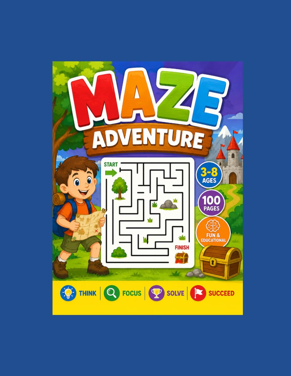 Maze Adventure: 3-8 Ages 100 Pages
