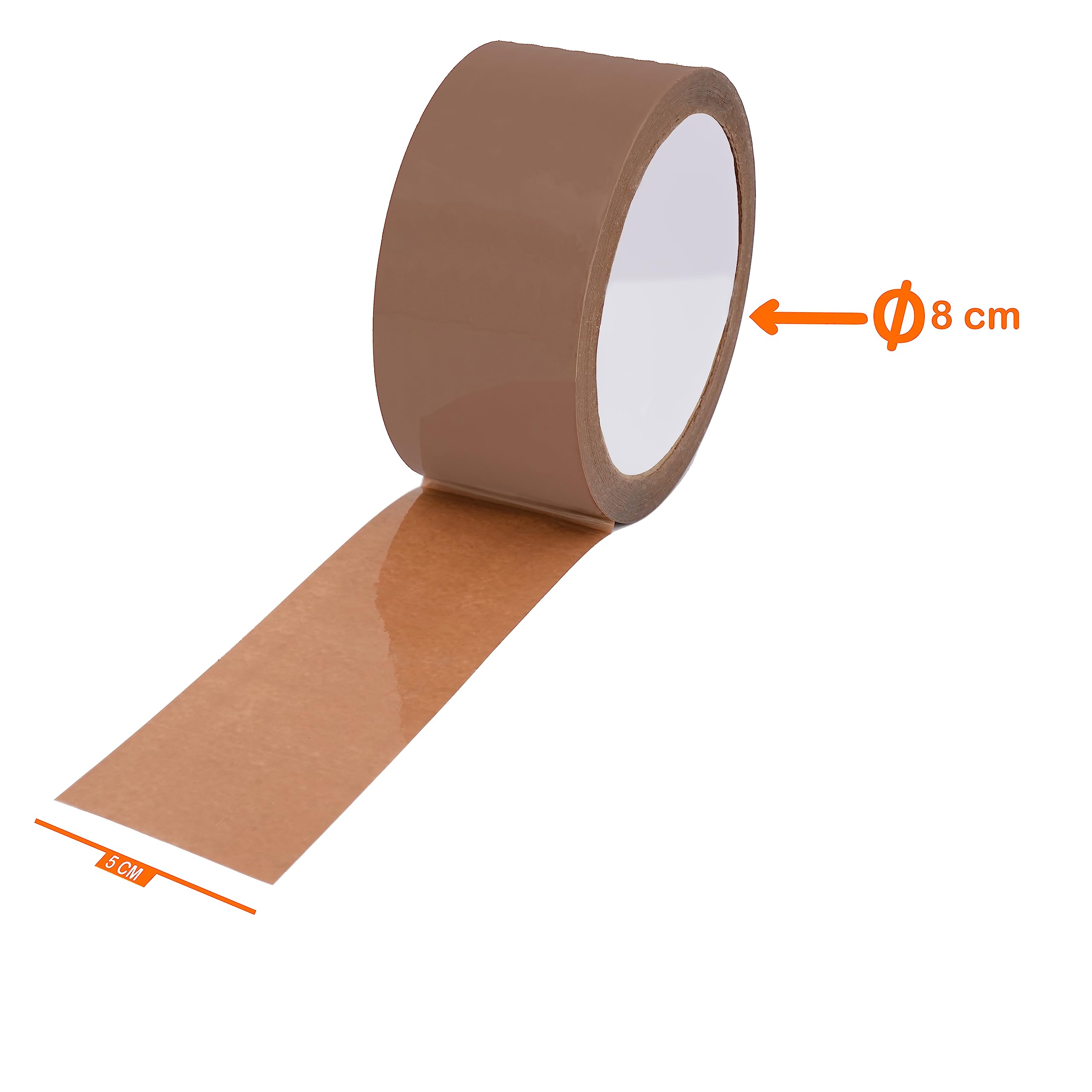3 Rotoli Nastro Adesivo Imballaggio 48mm X 60m | Marrone | A Basso Rumore | Per Traslochi