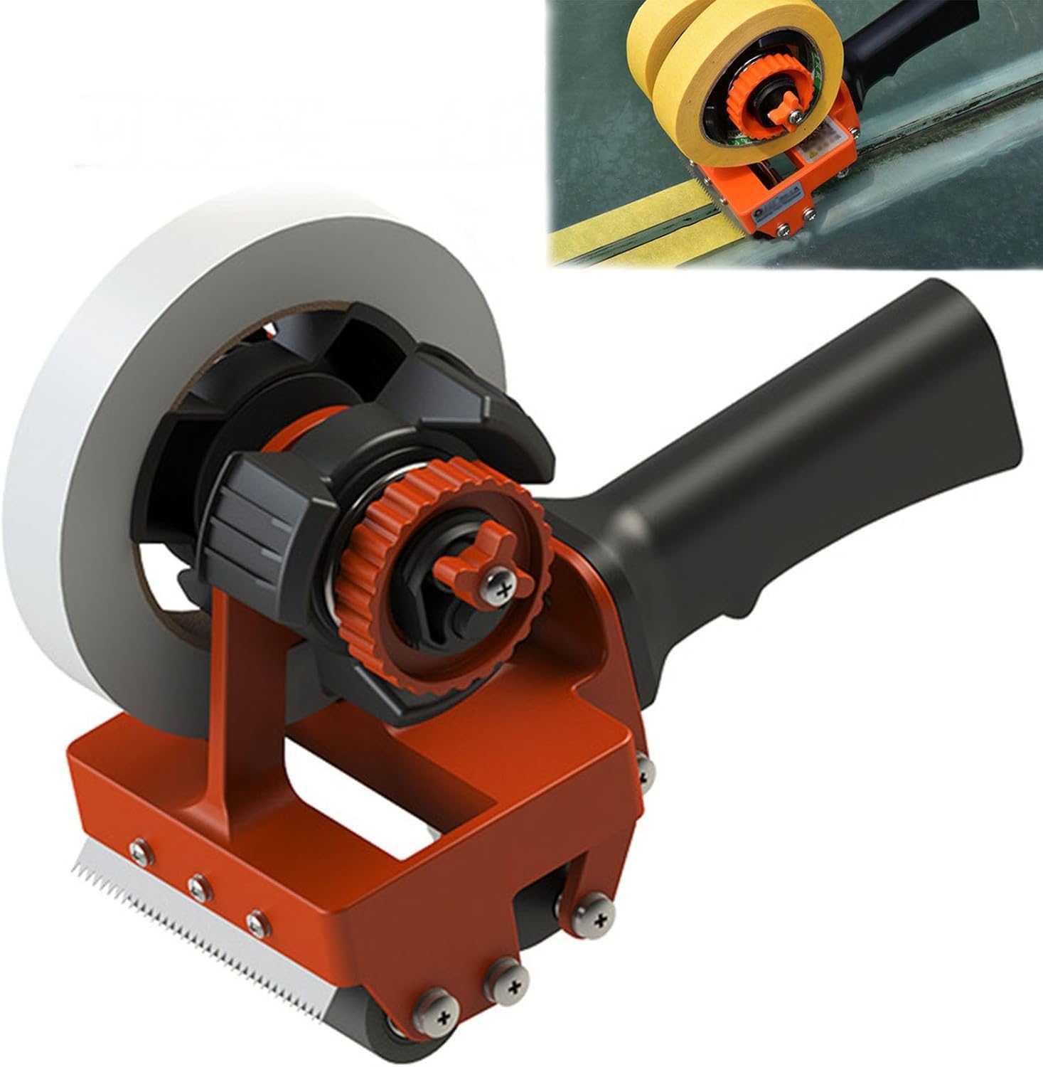 Masking Tape Applicator Tool, Double Version Masking Tape Pasting Machine Painting Professional Rolling Masking Tape Applicator