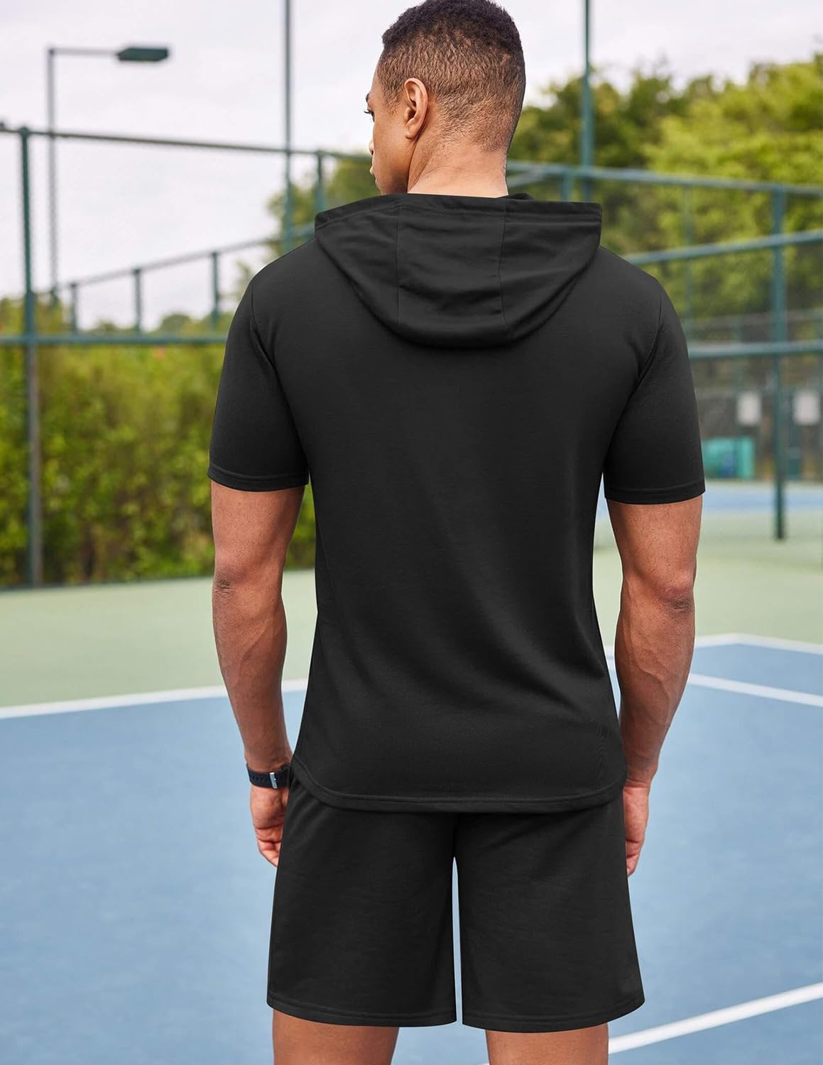 Ensemble Ete Homme Survêtement Ensemble Short Tee Shirt Homme Vacances Plage Costumes Tracksuit