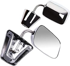 OCPTY Driver And Passenger Side View Mirrors Compatible With 1973-1991For Chevy Blazer Suburban 1973-1987 Pickup Truck1988-1991 Pickup Truck1978-1991 Van Metallic Finish Manual Fold Non-Heated Abs
