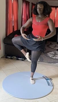 Portable Dance Floor - Sturdy & Stable BALLET GRAY AUTHENTIC Marley Flooring- Ballerina Home Dance Studio, Ballet Class On Pointe Shoes, MultiUse with Non-Slip Gym Mat Back. Enorme Size varies approx. 46-47. Made in U.S.A.