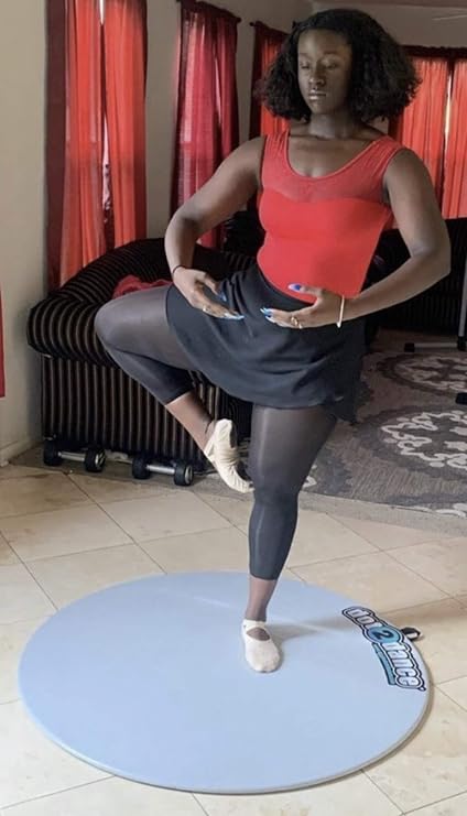 Portable Dance Floor - Sturdy & Stable BALLET GRAY AUTHENTIC Marley Flooring- Ballerina Home Dance Studio, Ballet Class On Pointe Shoes, MultiUse with Non-Slip Gym Mat Back. Enorme Size varies approx. 46-47. Made in U.S.A.
