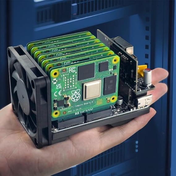 NanoCluster Mini Cluster DataCenter Board for Raspberry Pi CM4, CM5 Single Board Computer