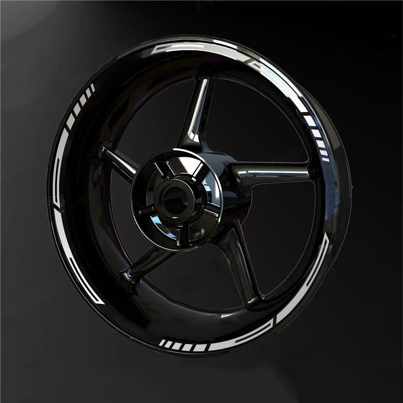 Wheel Stickers Motorcycle Wheel Reflective Decal for for Fazer 17inch Stripe Tape Sticker Rim Stickers Hub Decals Rim Reflective Decal