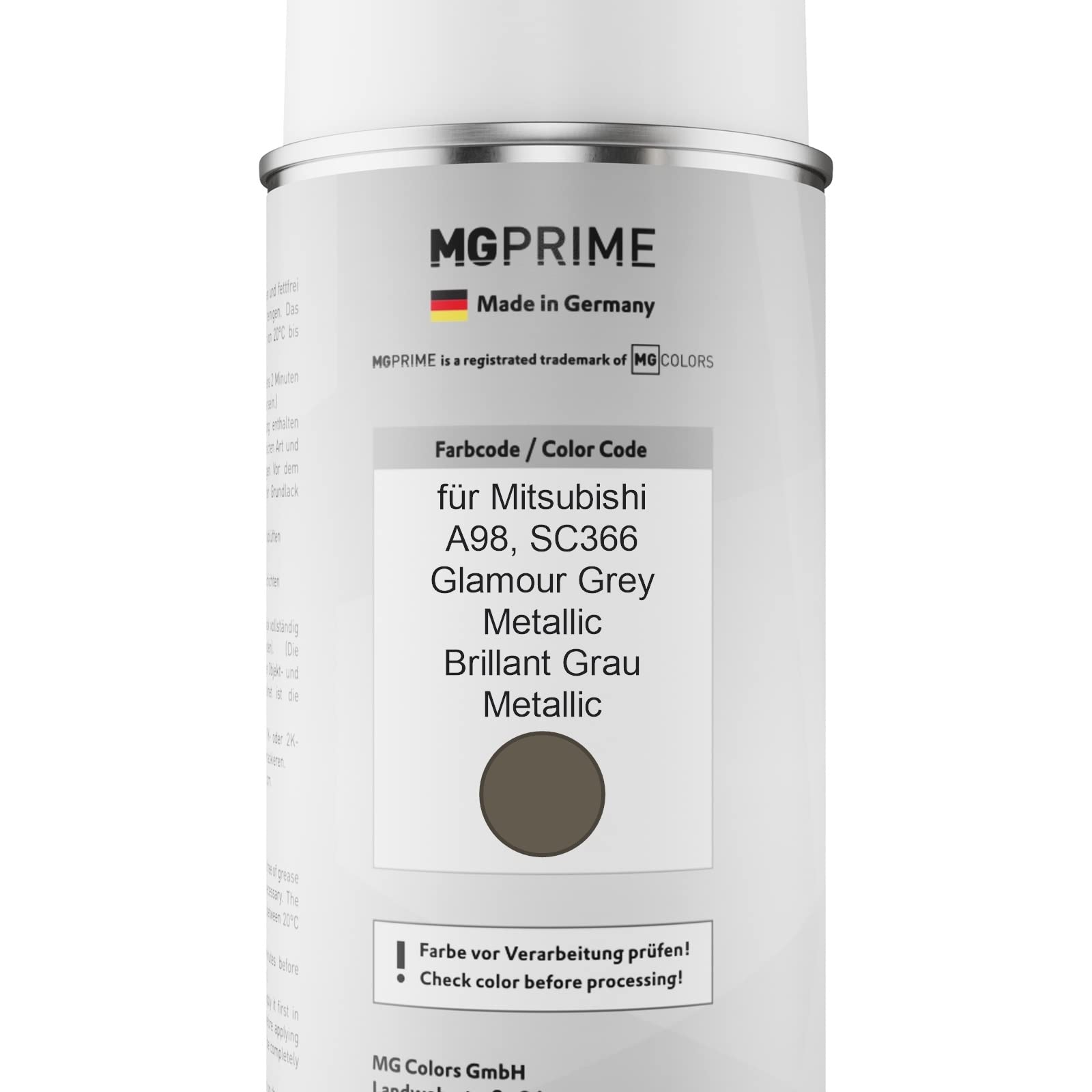 MITSUBISHI - A98 - GRIS GLAMOUR-MET. - Bombe De Peinture Pour Voiture 400 Ml