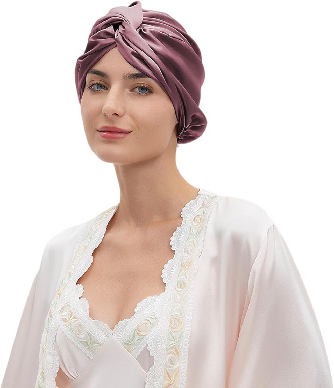 Twisted Design Silk Sleep Bonnet Hat Hair Wrap Prevents Tangles and Keeps Shinings for Various Hairtype Silk Care Cap