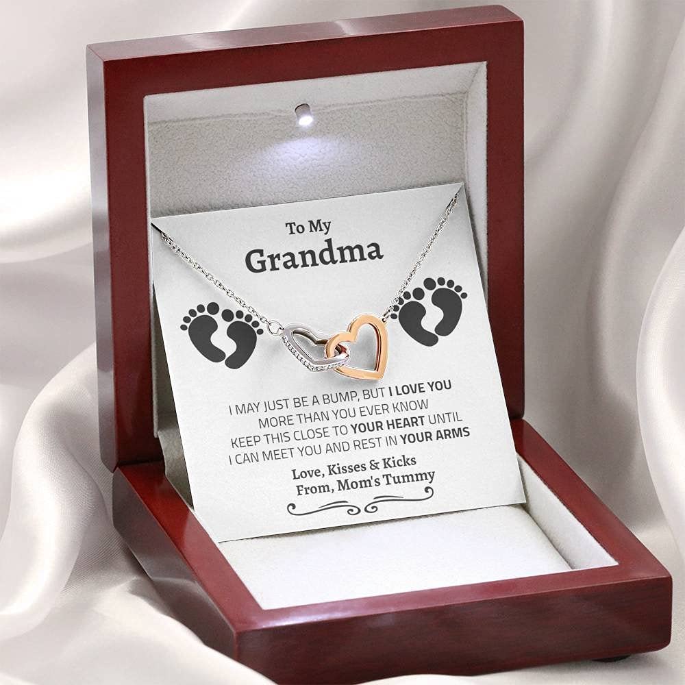 Personalized Jewelry Gift - Forever Love Necklace, Grandma Gift From Baby, Gifts For Grandparents From Baby, Soon To Be Grandparents, Expecting Grandparents, Frist-Time Grandparents