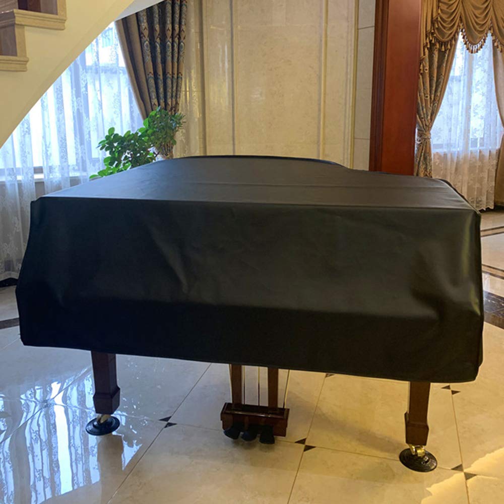 Copertura per Pianoforte, Copertura per Pianoforte a Coda in Pelle Pu, Copertura per Pianoforte a Coda Nera Protezione per Pianoforte Antigraffio Anti-Polvere Di Grado Artigianale