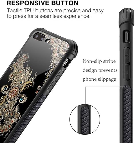 Miniatura 4 de Funda para iPhone 78 Plus, protección de grado militar, esquinas a prueba de golpes, funda antiarañazos para iPhone 78 Plus, mandala de diamante