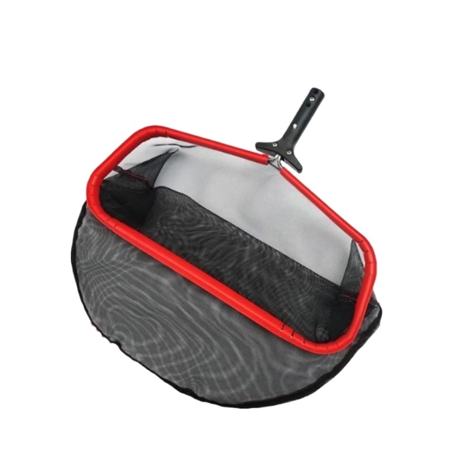 Questo retino per Foglie con Telaio in Alluminio Rosso, rastrello per laghetto, Skimmer per la Pulizia di Piscine e laghetti da Giardino (Asta telescopica da 1 m)