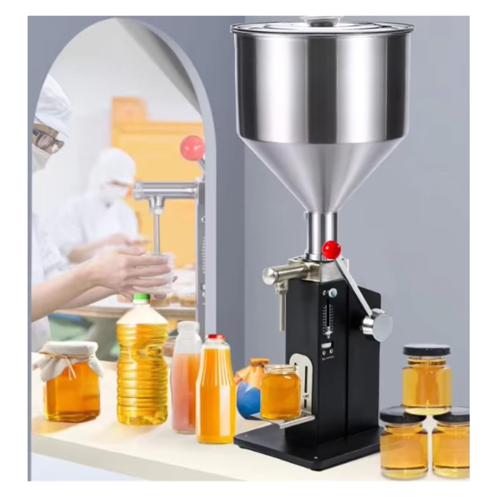 Maszyna Do Napełniania Płynów Butelek Z Olejkami Eterycznymi Typu Tłokowego, Kremem I Pastą łAtwe NapełNianie, Szczelne