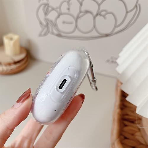 Miniatura 5 de DAYJOY Funda protectora de TPU suave y transparente con diseño de flores divertidas, compatible con auriculares Xiaomi Buds 3, funda protectora con