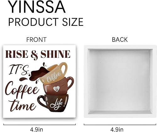 Miniatura 2 de YINSSA Decoración de barra de café, mostrador de cocina, accesorios de barra de café, letrero de pared, decoración de bar para cocina, hogar,