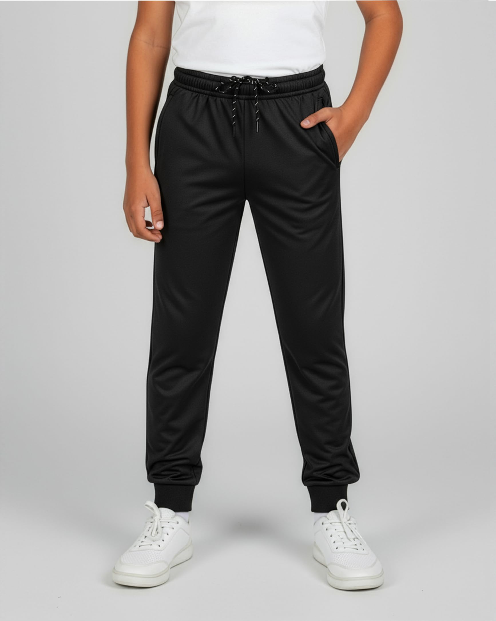 Real Essentials 3er-Pack: Jungen Mesh Active Athletic Casual Jogger Sweatpants mit Taschen