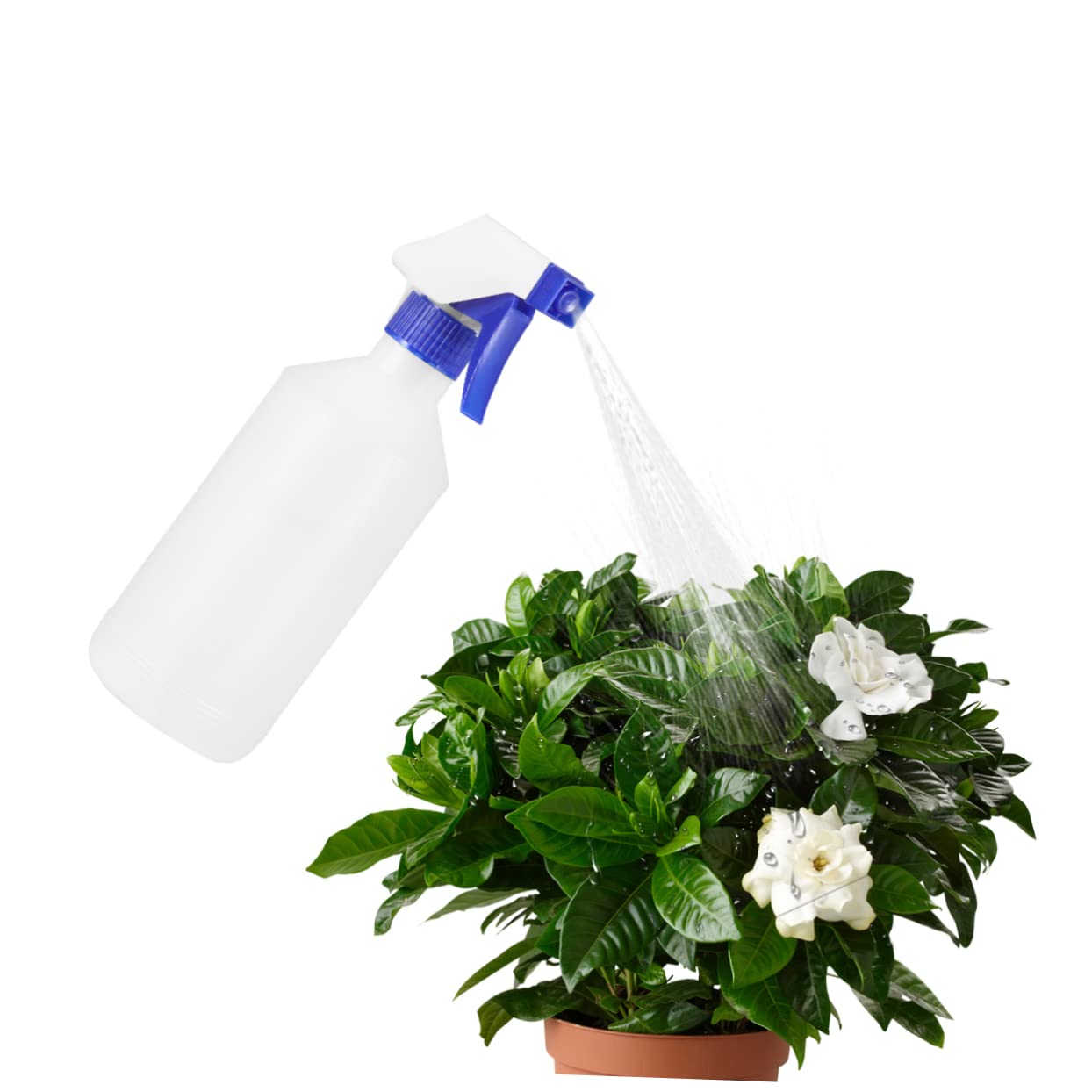 Botella Pulverizadora de Agua 500ml de Plástico Azul 12 Unidades | Boquilla Pequeña, Cierre Hermético, Uso Doméstico para Plantas y Productos de Limpieza