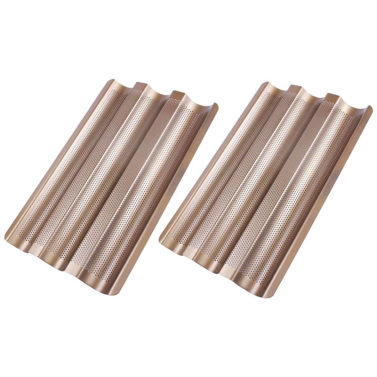 Moule à Pain Français à 3 Fentes en Acier au Carbone 2Pcs Ambiance Noël