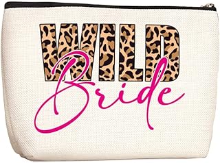 Wedding Gifts Bride to Be Gifts Bachelorette Gifts for Bride Leopard Print Bride Gifts Makeup Bag Bride Bag Engagement Gift Bridal Shower Gift Couple Gifts Bridal Shower Favors