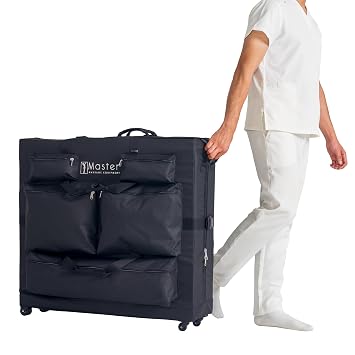 Master Massage Universal Size Wheeled Massage Table Carry Case with Wheels, Oversized Carrying Bag for Foldable Massage Bed with Castors-Fits 27 to 32 Width Folding Massage Table- Black