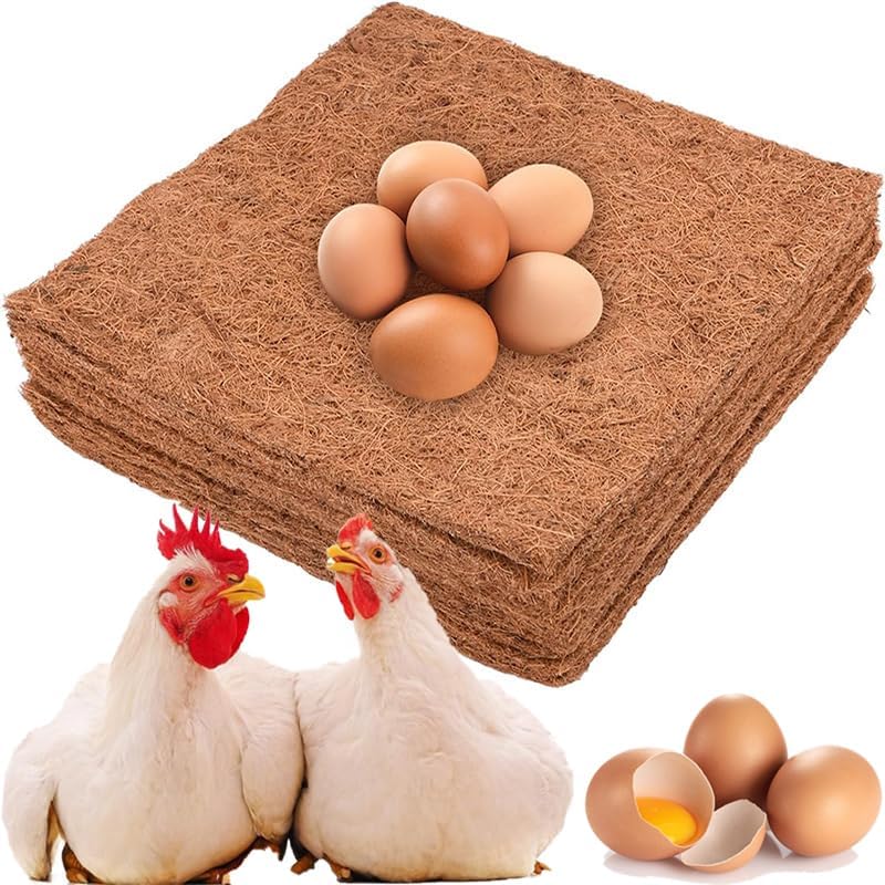 10 Pack Chicken Nest Box Liners, Premium Laying Hen Nesting Pads, Reusable Nesting Mats Hen House Box Accessory for Chicken Coop Eggs Protecting Chicken Coop Accessories, Hen Nesting Boxes