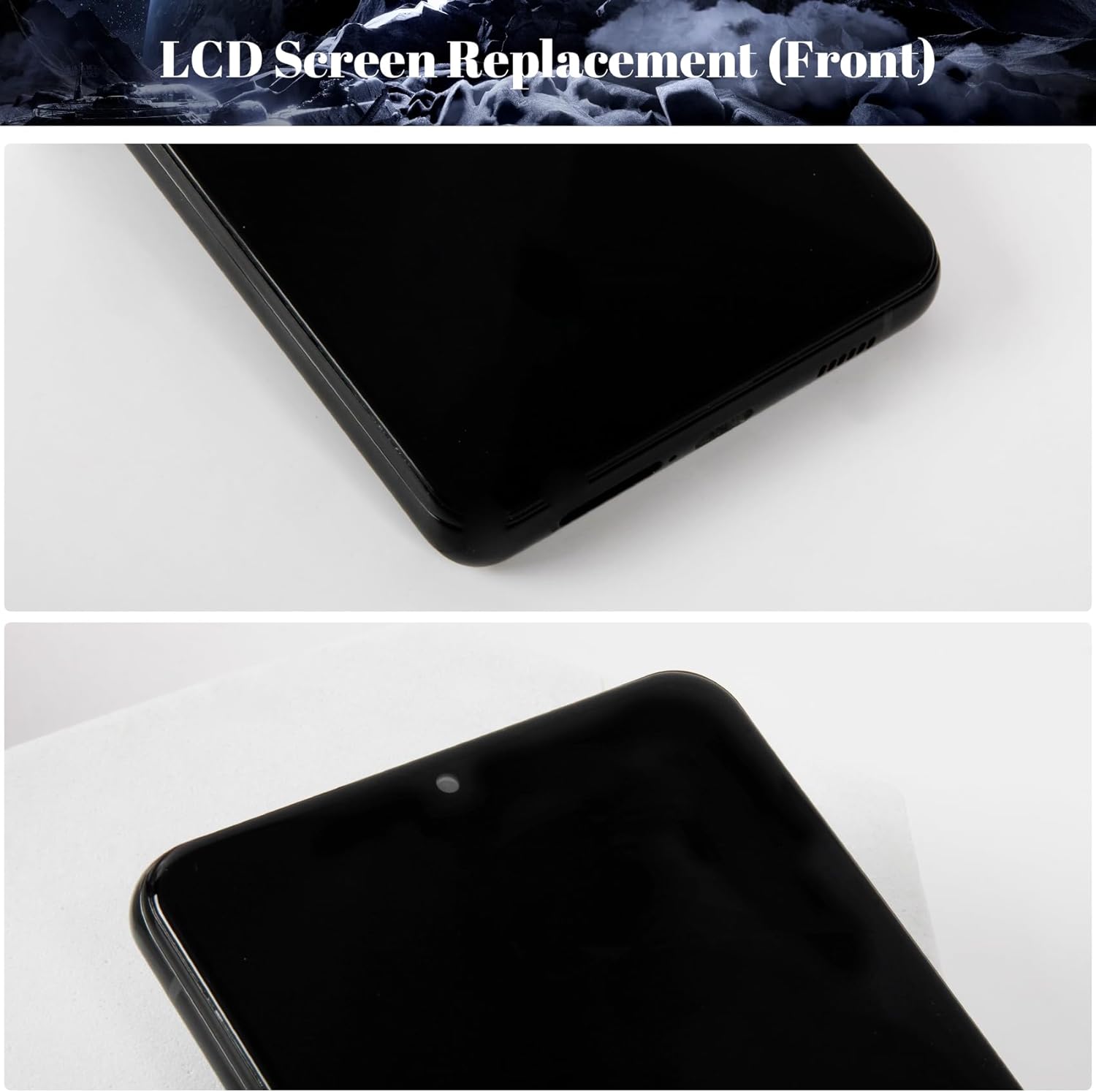 SRJTEK Incell For Samsung Galaxy S21 Ultra 5G LCD Screen Replacement For Samsung S21 Ultra 5G Display for SM-G998U SM-G998b/DS Ddigitizer Replacement Touch Screen Repair Part With Frame(Black)