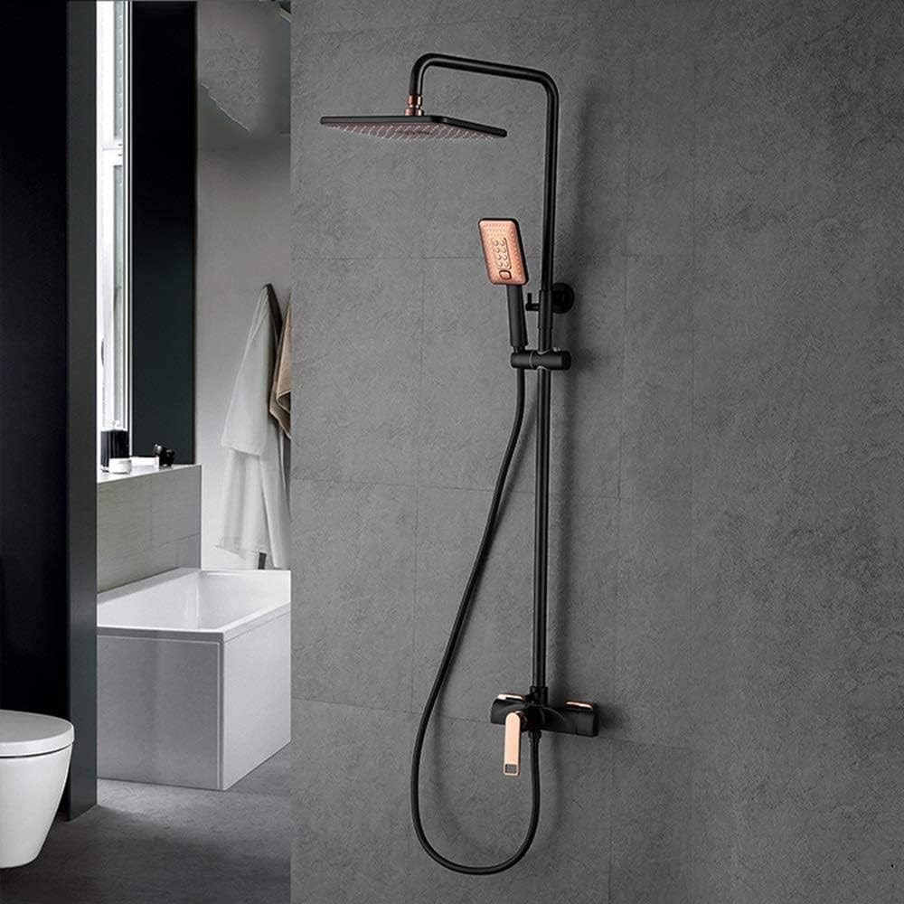 Shower Set Bathroom Copper Shower Faucet Booster Nozzle Wall Mounted Shower Bathroom Supplies