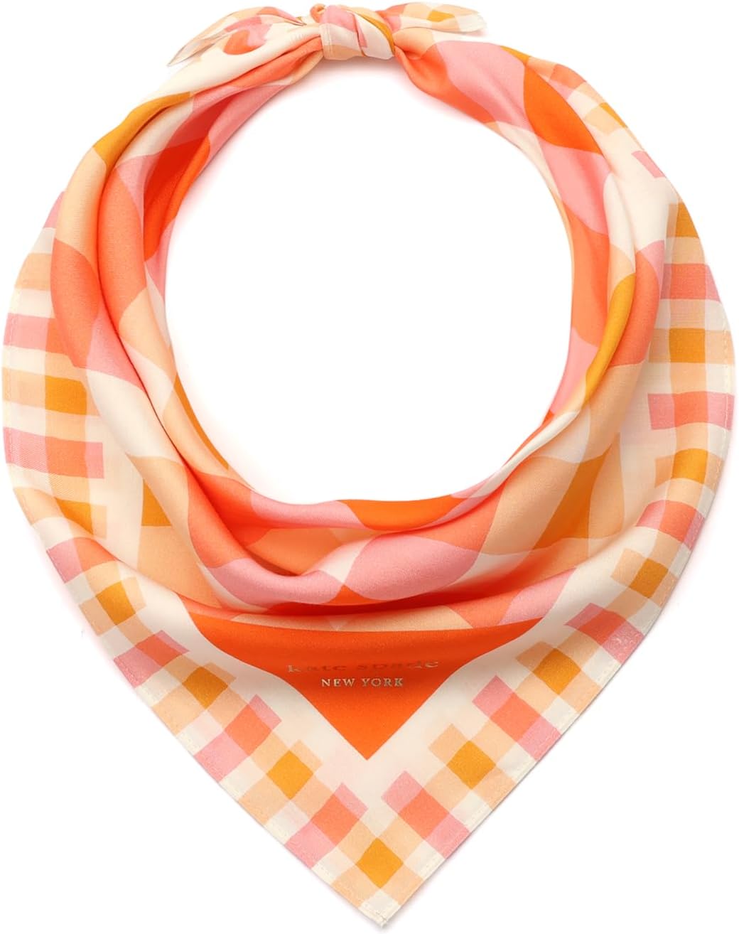 kate spade new york womens Beach Plaid Silk Bandana, Kuwait Ubuy