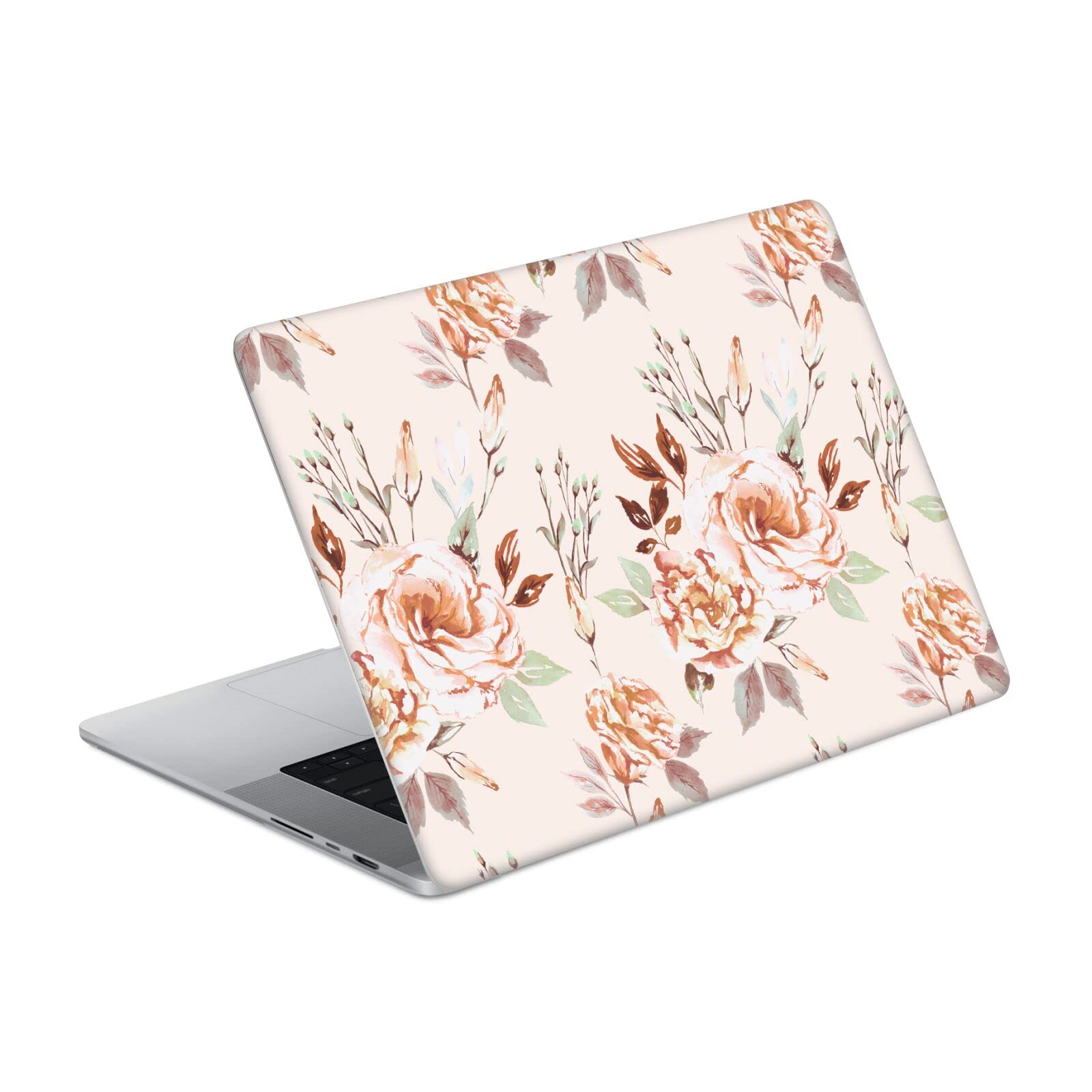 Autocollant peau vinyle MacBook Pro 14 A2442 motif fleur beige
