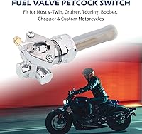 Vista 2 de TSUNG Interruptor de tanque de cierre de válvula de combustible Petcock de 0.866 in compatible con Harley Davidson Sportster Big Twin Dyna Electra