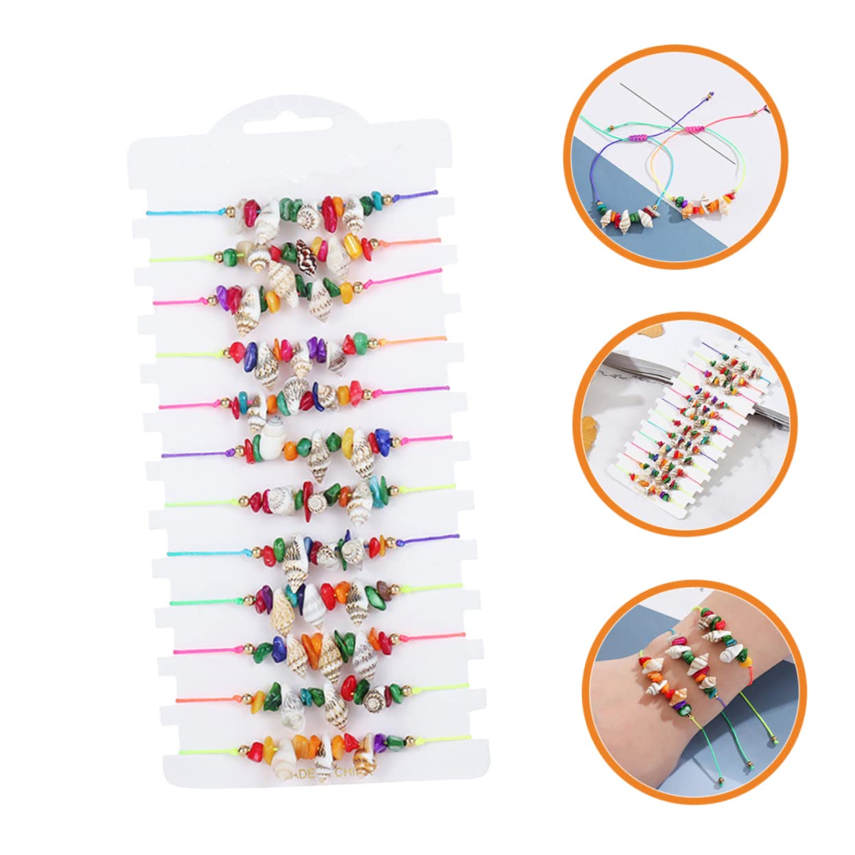 VALICLUD 60piezas Pulsera De Concha y Tobillera De Playa Para Mujeres y Joyería De Verano Bohemia Diseño Minimalista y Material