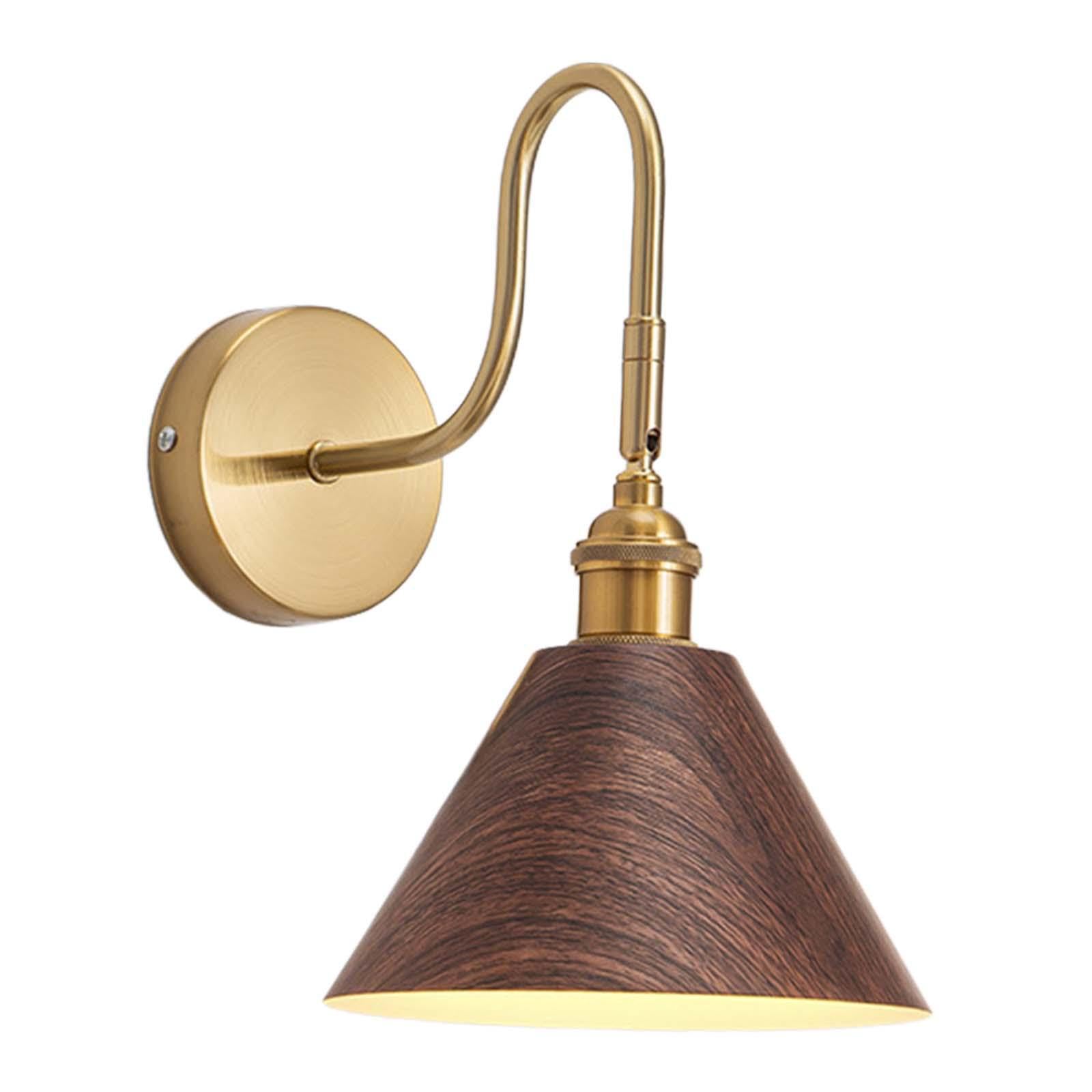 QLECXZI Elegant Wall Sconce Bedroom Wall Lights E27 Iron Adjustable Fixture Stylish for Various Rooms Lighting Fixture Bedroom Lampshades Decors Down Dining
