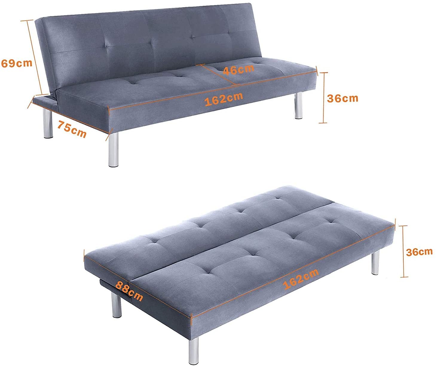 Buy Shoze Sofa Bed Double 2 Seater Couches Modern Thick Sofa Recliner