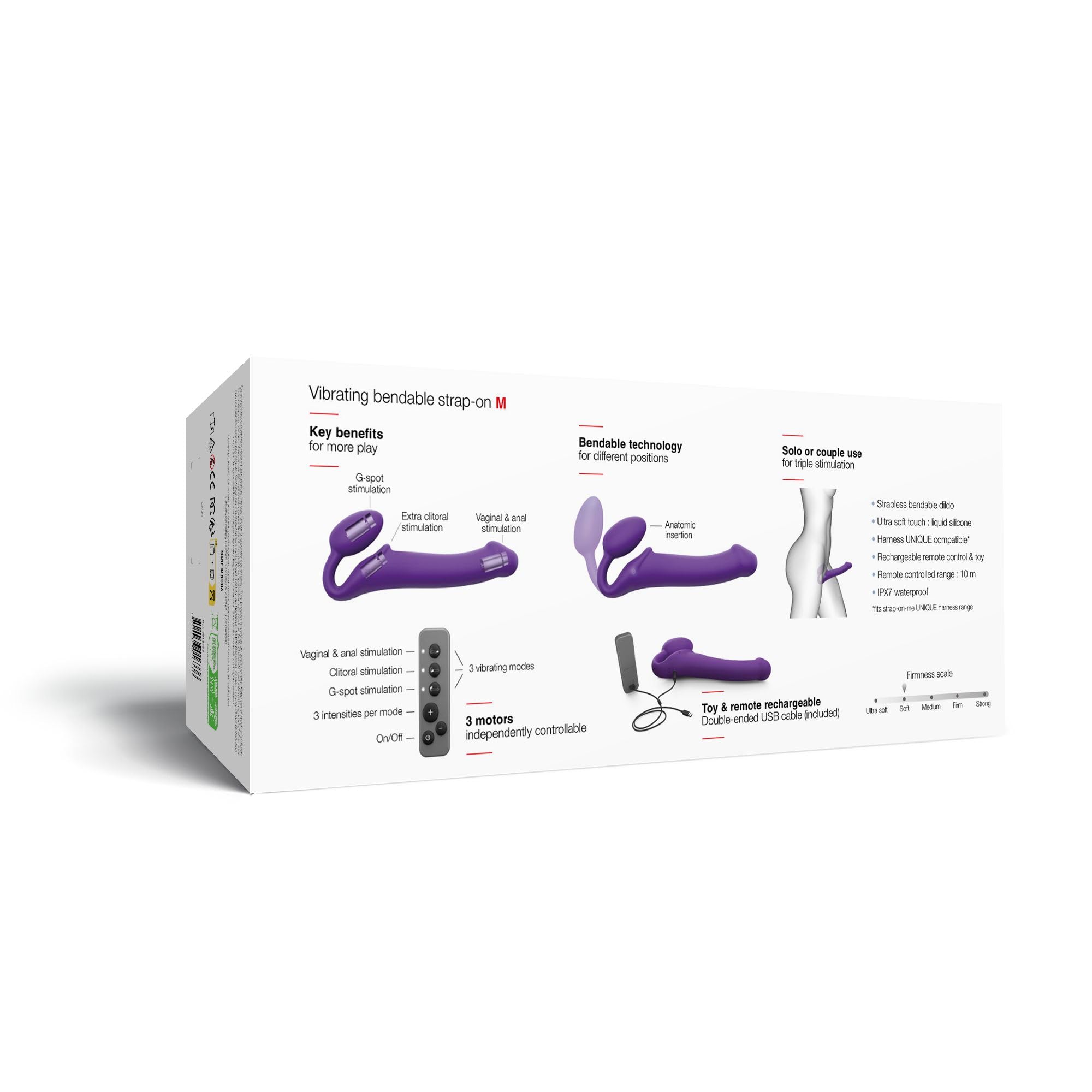 Strap-On-Me Vibratore con cinturino-E33249 Purple M