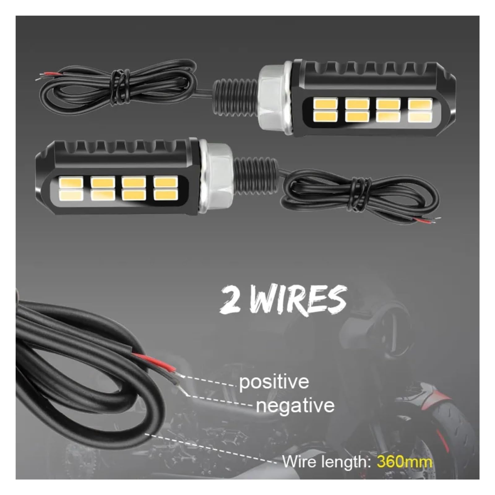 Indicatore di direzione Moto 12V Moto Freccia Spia Indicatore di Direzione Luci Lampeggianti(4pcs)