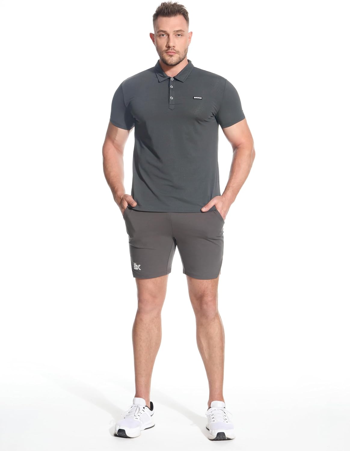 BROKIG Men's BREAME Athletic Polo Shirts,Quick Dry Casual Golf Shirt Short Sleeve Polo T Shirt for Men - Image 6