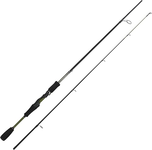 Miniatura 8 de Fortis Cañas giratorias de pesca de 7 pies, 2 unidades, medianas, fuertes, sensibles, ligeras, grafito en blanco con punta de fibra de vidrio súper