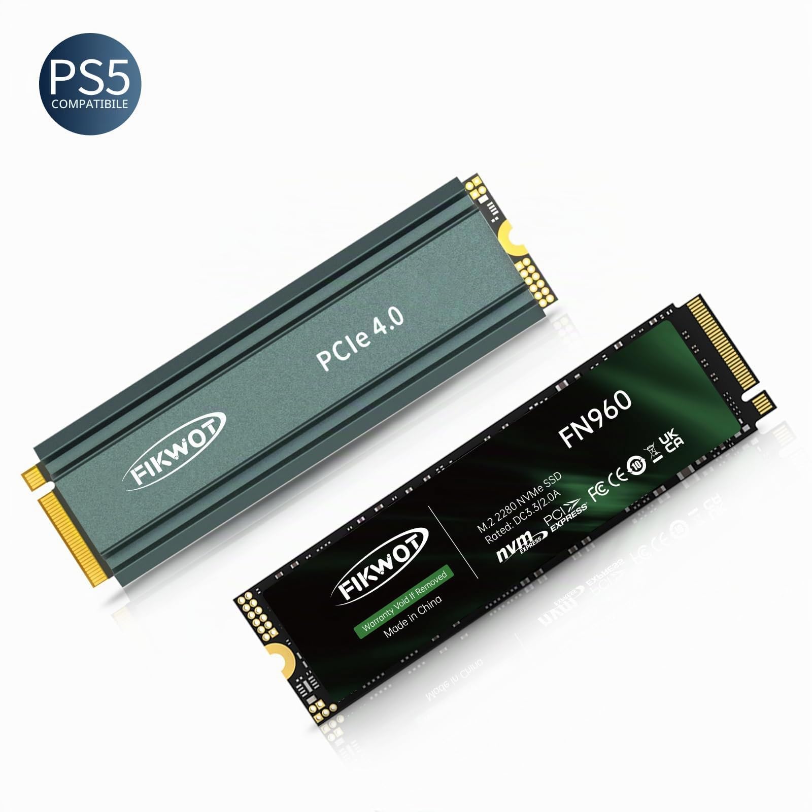 Fikwot FN960 512GB M.2 2280 PCIe Gen4 x4 NVMe 1.4 Unità interna a 