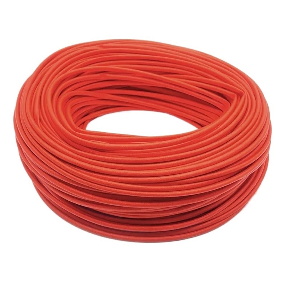 LOMNCHSG Wire Insulation Braid Fire Sleeve, Fiberglass Flexible Tube Braided Sleeve Silicone Resin High Temp Multicolor Multiple Sizes(Red,2.5MM*10M)