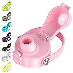 EIPOSAU Auto Flip Lid for Hydro Flask Wide Mouth, Great Spout Lid for Simple Modern, Fits for Iron Flask and Other Brands, Replacement Lid with Button LockPink