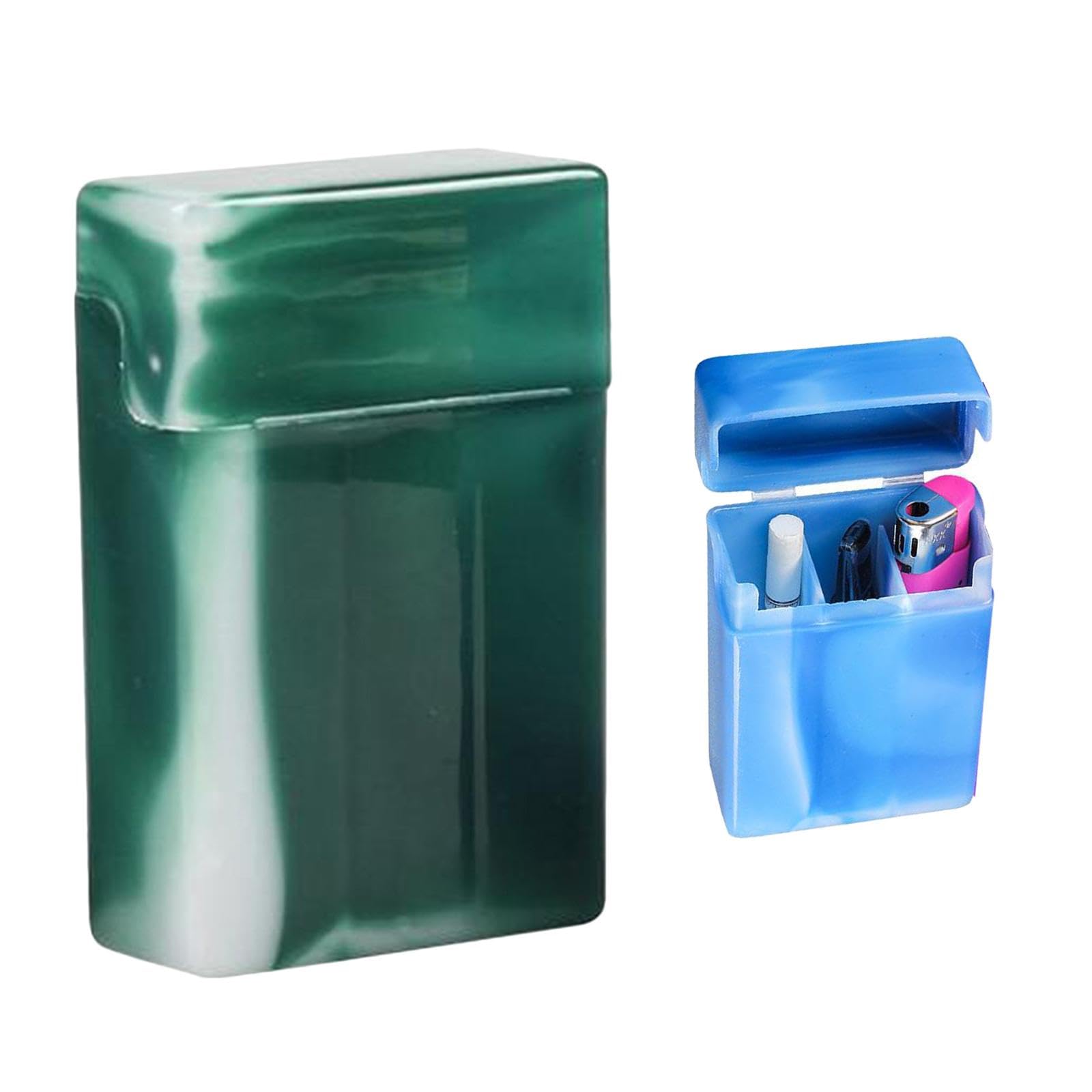 cigarette case with dividers Amazon.com: Luzhengyang Crush-Proof Plastic Cigarette Case, 3 Compartments,  Gift for Men, Green/Pink/Blue, Thermoplastic, Portable Holder Box,  61x28x92mm, random : Health & Household