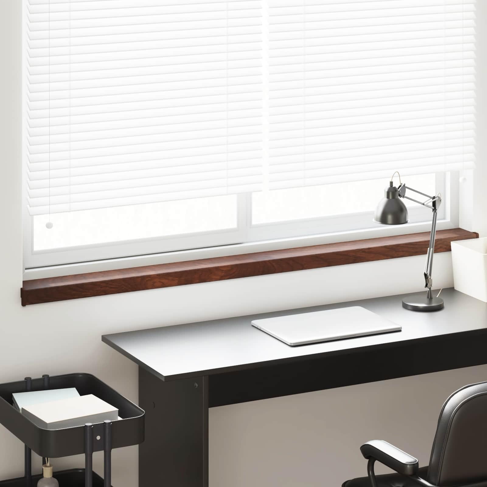 Tidyard Fensterbank Braunes Holz 120 x 10 x 4,5 cm PVC, Fensterbank Innen Kratzfest für Dekoration & Pflanzenfenster42046889