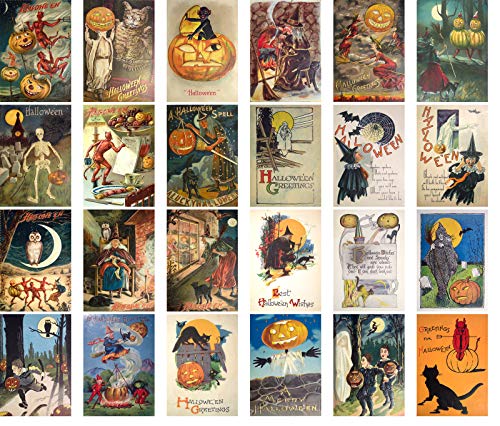 Stickers (8Pics 2.5"X3.5"Ea) Vintage Halloween Poster Witch Flonz Craft #TOP1