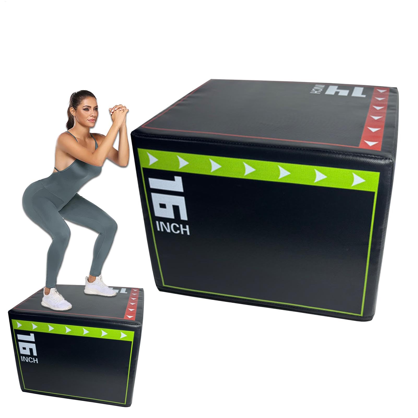 Jumping Box Training, nicht Slip Shockproof Plyometric Jump Box, tragbare, widerstandsfähige Fitness Equipment Strength, Cardio, Agility Workouts, Jump for Home, Gym, 40 x 30 x 35 cm