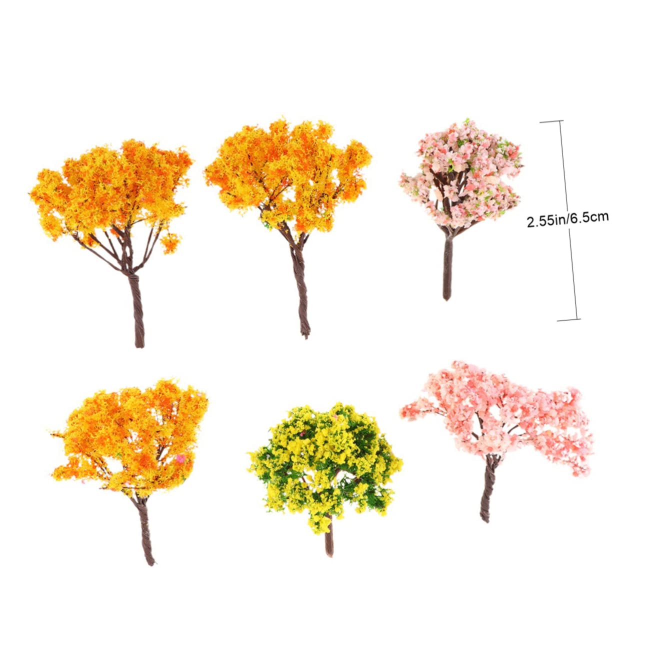 STOBAZA 81 STK Mikro-landschaftsdekoration Künstliche Modellbahnlandschaft Bäume Mini-künstliche Pflanzen Zubehör Für Mikrolandschaften Heimdekoration Bonsai-baumschmuck Miniatur