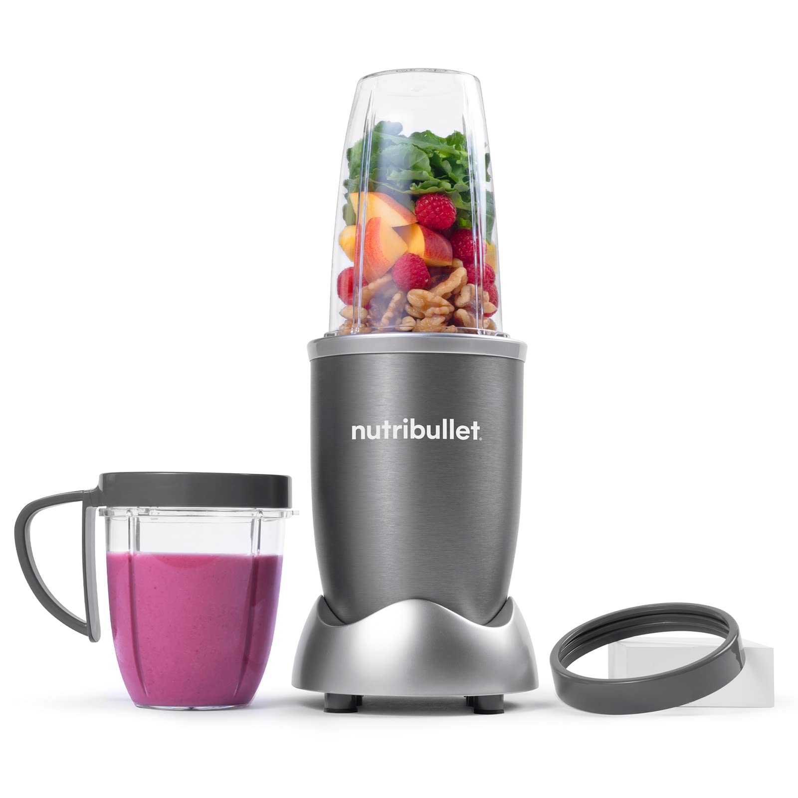 Nutribullet NBR-0804M-DL Personal Blender Plateado 6 piezas, 600W, Gris