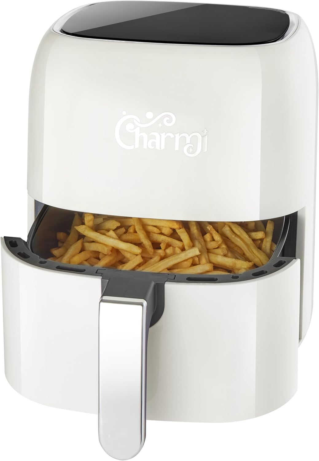 Charmi Large 6QT Air Fryer, SMEG-Inspired Retro Design, Non-Stick made without PFAS, Digital Touchscreen, 8 Cooking Presets, Dishwasher Safe (Lunar White) Charmi Large 6QT Air Fryer, SMEG-Inspired Retro Design, Non-Stick made without PFAS, Digital Touchscreen, 8 Cooking Presets, Dishwasher Safe (Lunar White)
