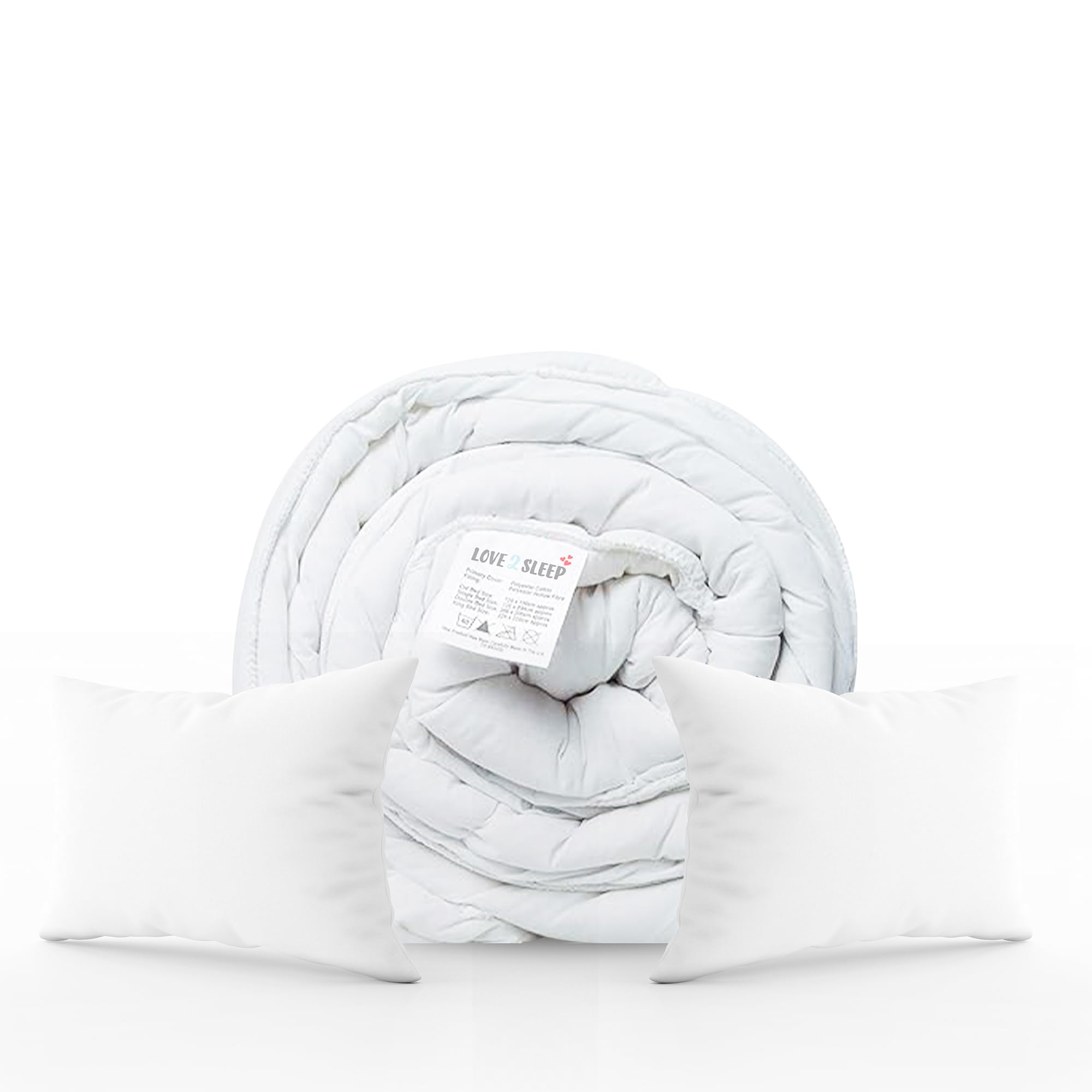 SleepyNights Unbeatable Value Double 9.0 Tog Duvet Quilt With 2 Pillows Non Allergenic Bundle