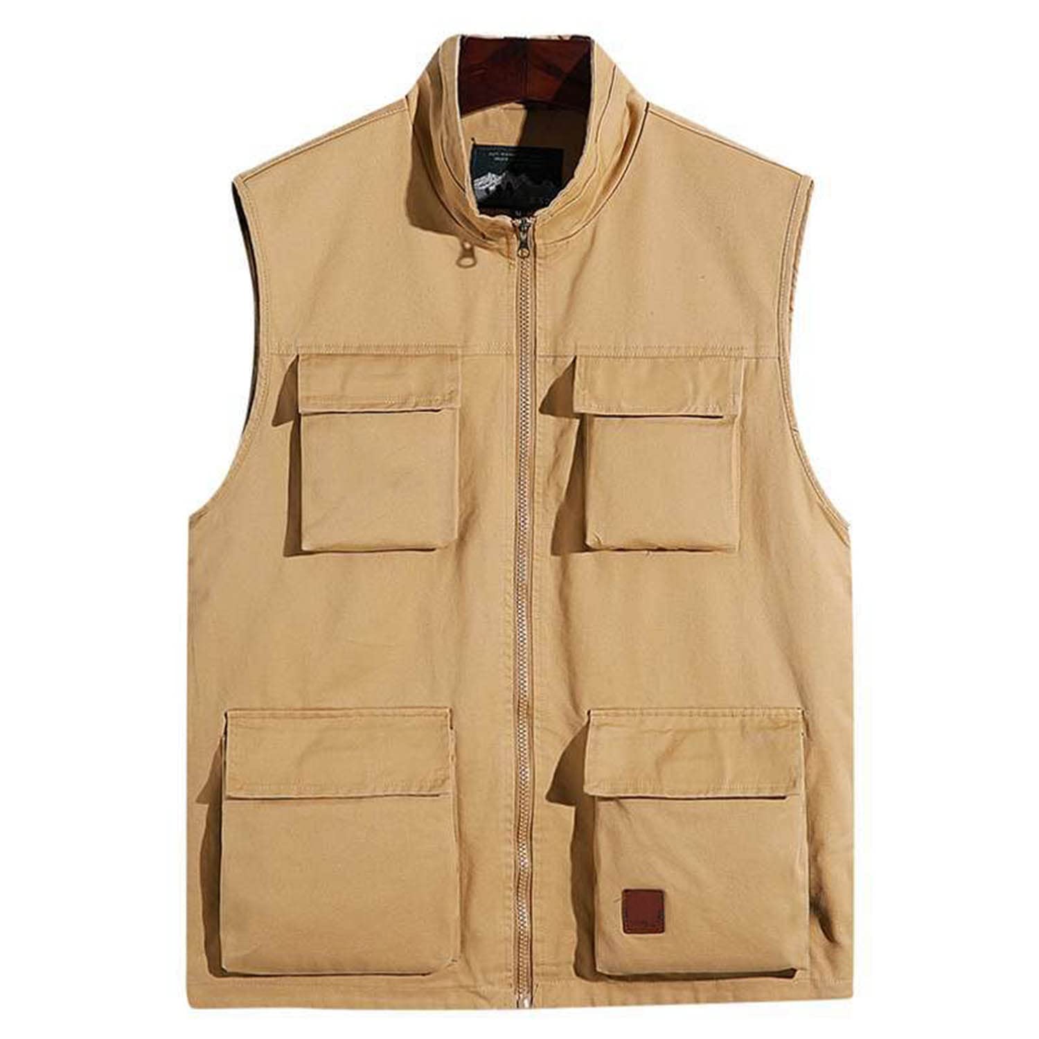 Chaleco Multibolsillos para Hombre Chaleco De Pesca Casual Sin Mangas Transpirable Chaqueta De Senderismo Chaleco De Viaje Multifuncional