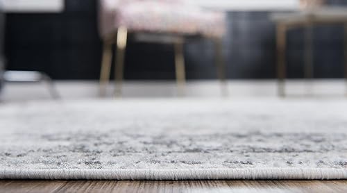 Miniatura 5 de Rugs.com Alfombra de la colección Monte Carlo, alfombra redonda de 6 pies, color gris, mediana perfecta para cocinas y comedores