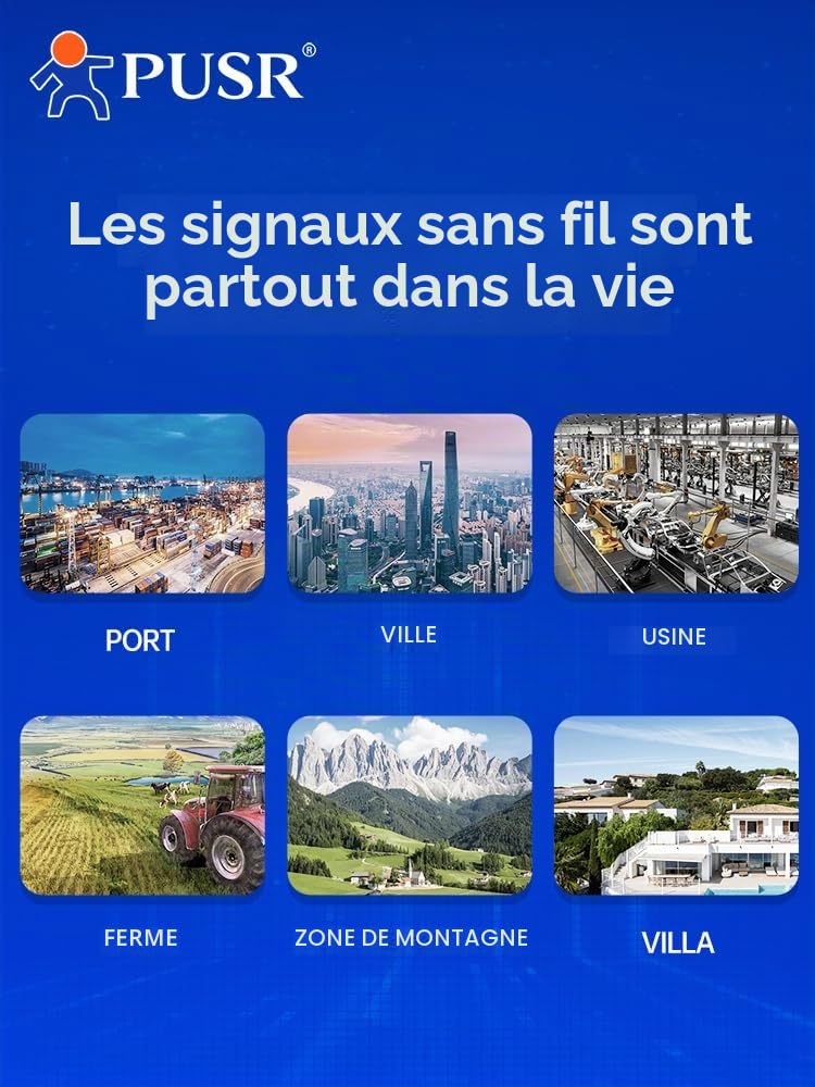 Pont sans fil Gigabit point à point/multipoint double bande 5,8 G WiFi IP64 étanche jusqu'à 2 km 300 Mbps haute vitesse passive 8dBi Antenne à gain élevé 100 Mbps Port LAN extérieur CPE